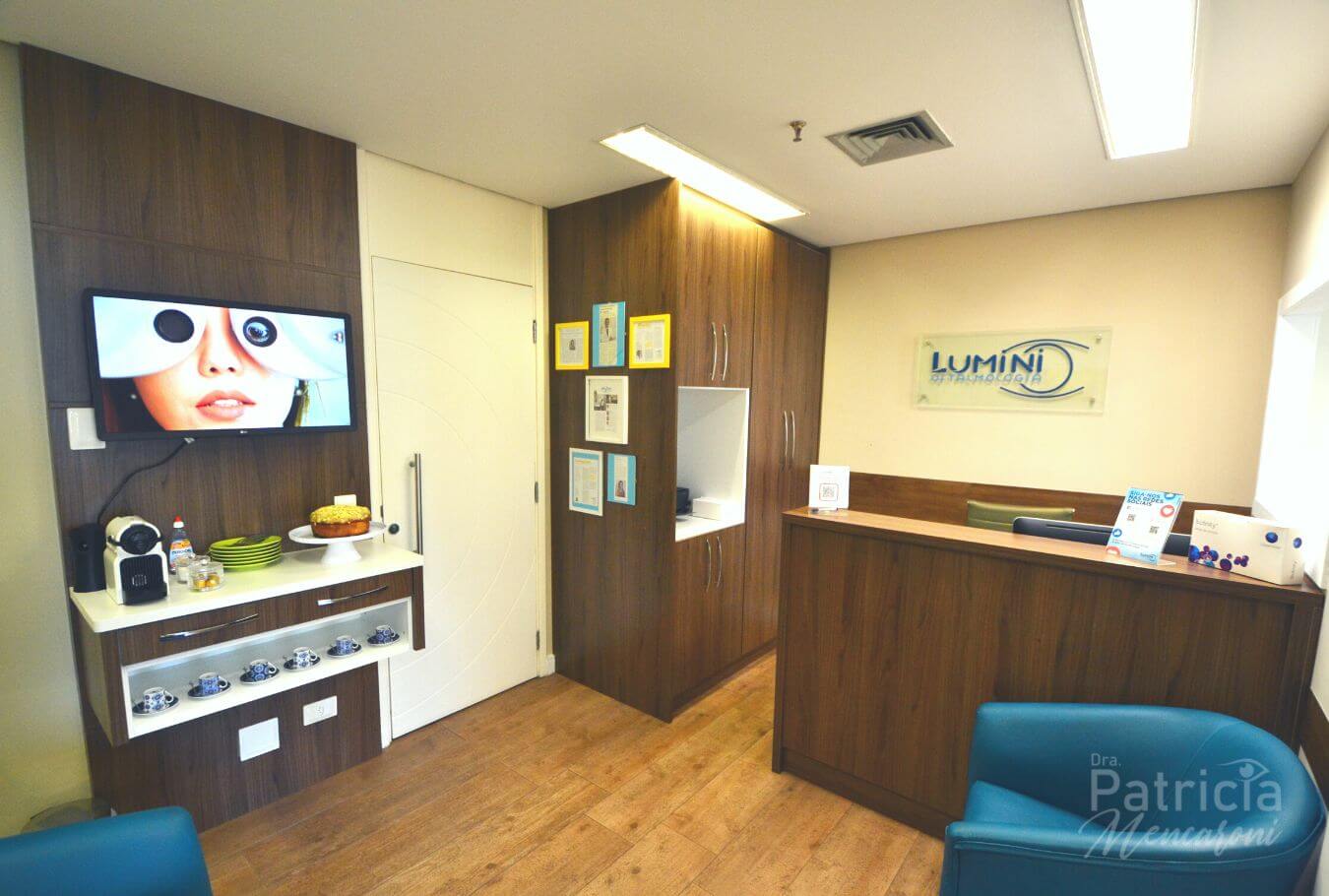 Recepção da Lumini Oftalmologia em Alphaville